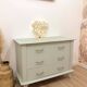 Commode des années 60, pieds compas, Douceur de l'Aube