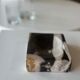 Symmetrical multicolored petrified wood soap dish