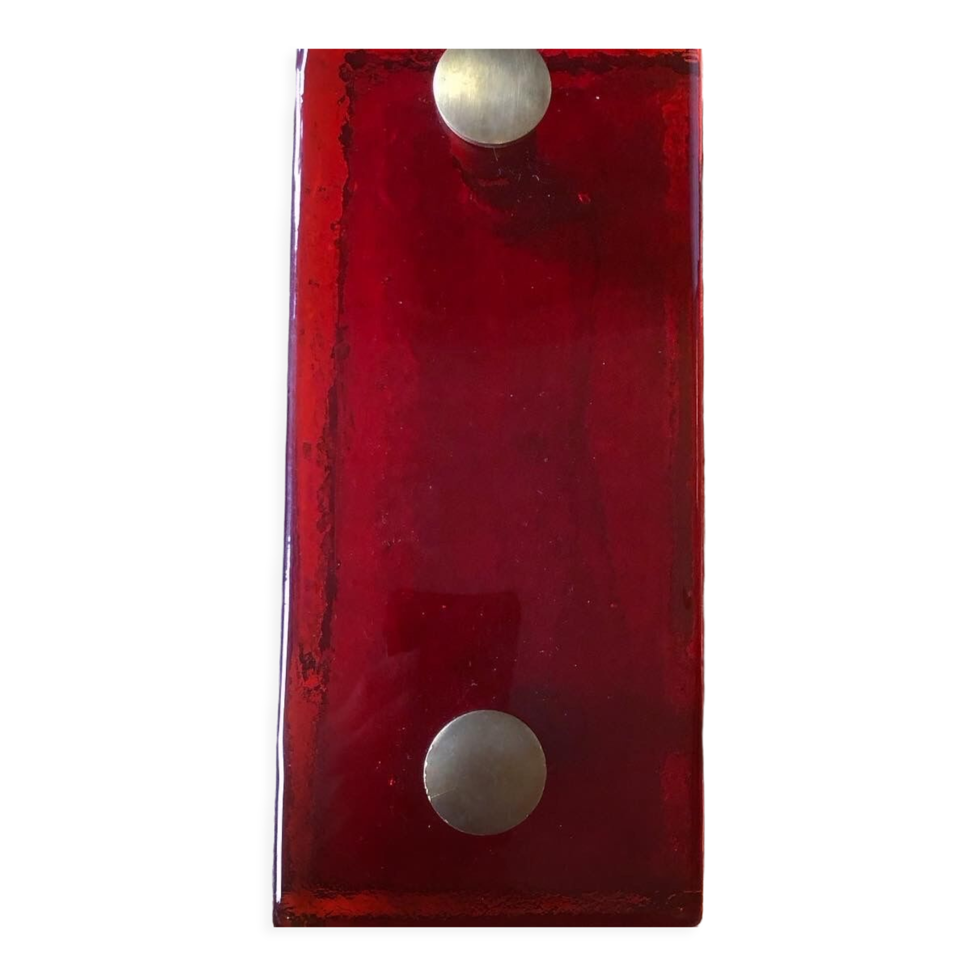 Old vintage glass and brass store door handle