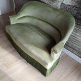 Green velvet toad sofa