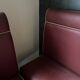 Restaurant-style bench in Bordeaux faux leather.