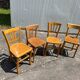 Set of 4 honey-colored bistro chairs
