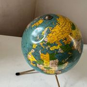 Vintage Metal Globe World Maps Tarides Paris