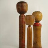 Set of 3 kokeshi dolls (medium size)