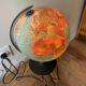 World Map Scan Globe 1970s