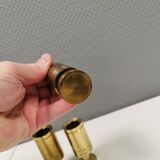 3 beautiful Danish designed candle holders in solid brass.