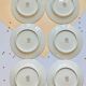 Lot 6 plates - white/golden porcelain