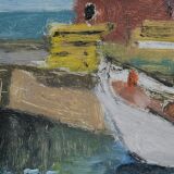 John Börén, Swedish Modern Painting, 1960s, Oil on Panel, Framed.