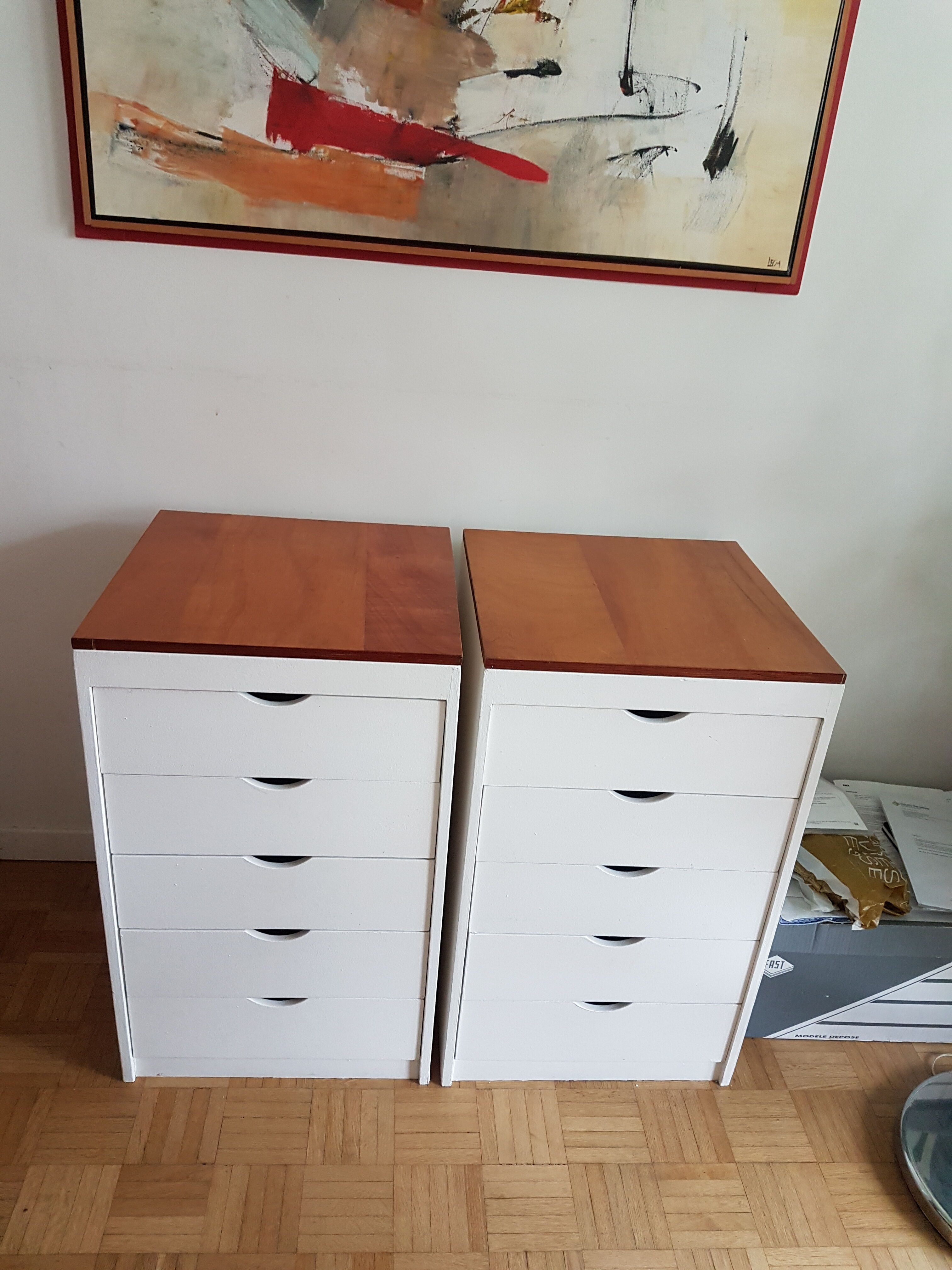 Vintage wood carpentry boxes