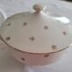 Soup tureen with lid from Digoin Sarreguemines, floral decoration.