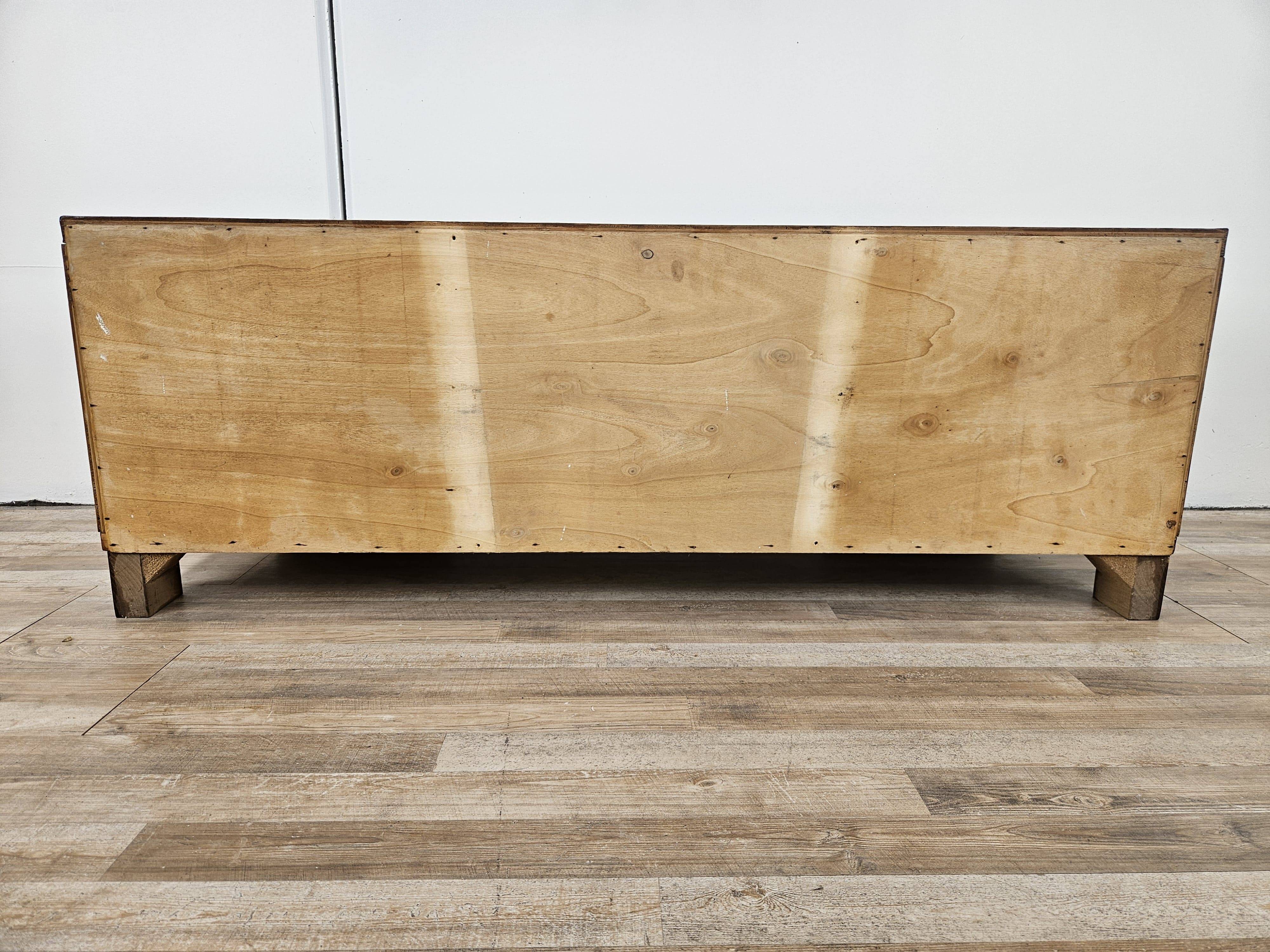 Art Decò console in mahogany burl