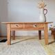Table basse de ferme ancienne - 2 tiroirs