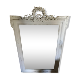 White mirror vegetable ornament  - 123x84cm
