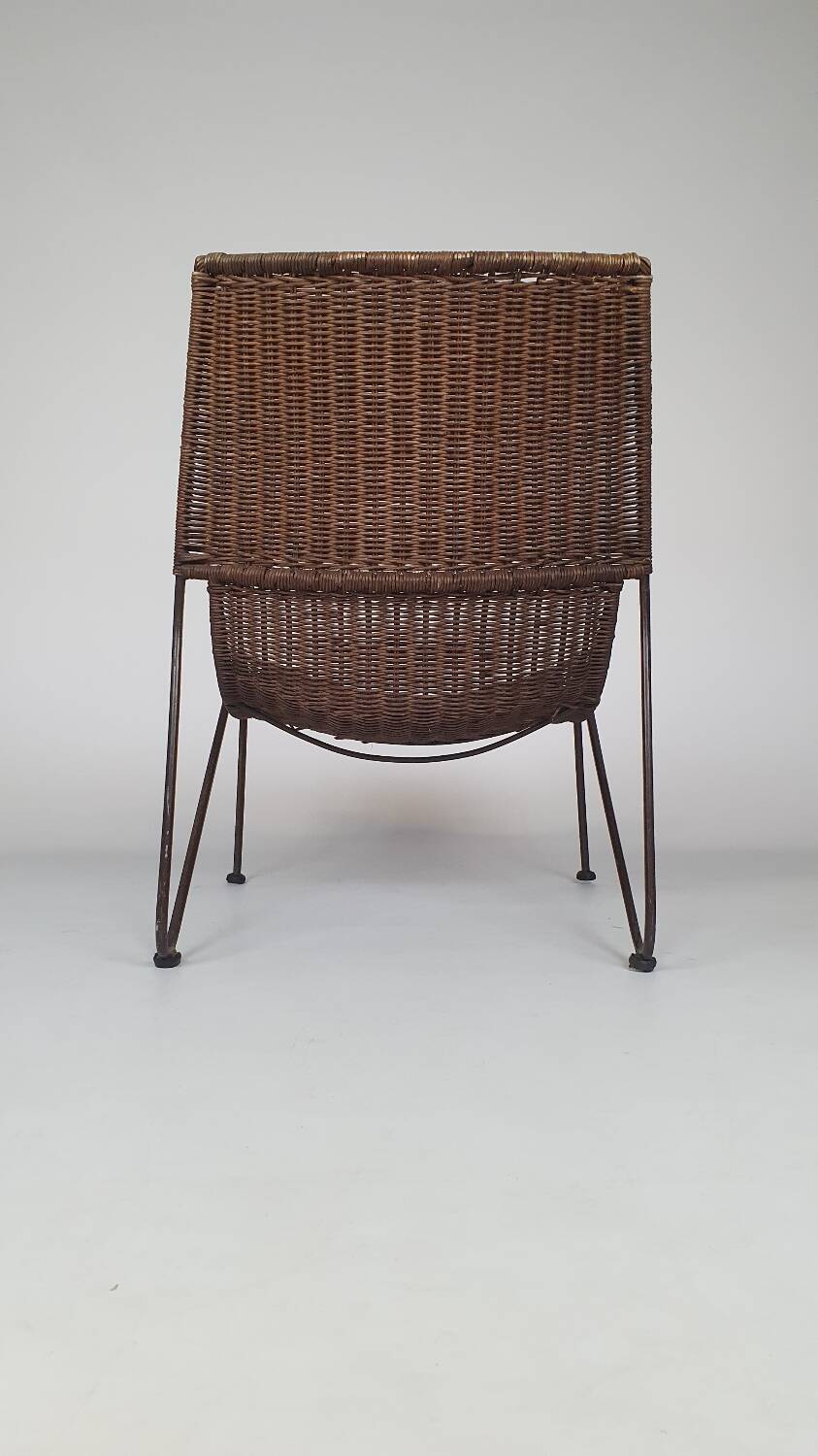 Pair of "Mombasa" rattan and steel armchairs by Pier One