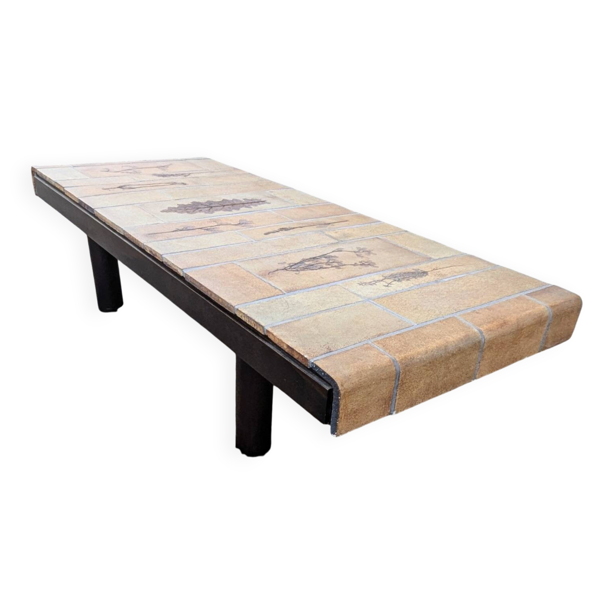 Vintage Herbier Coffee Table Capron Barrois Vallauris