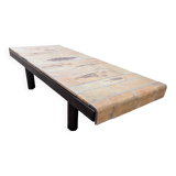 Vintage Herbier Coffee Table Capron Barrois Vallauris