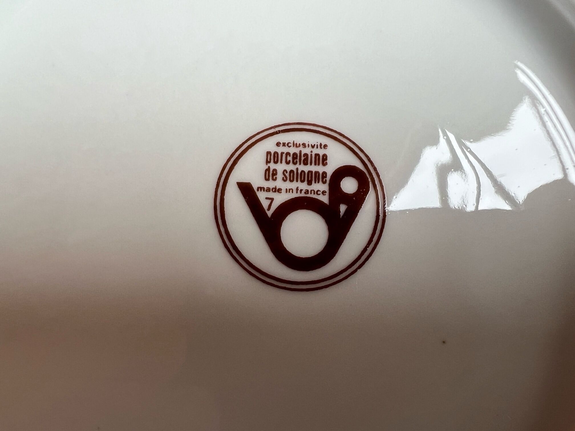 Lot de12 assiettes à dessert en porcelaine de Sologne