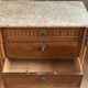 Louis XVI style chest of drawers, spinning top legs - transition style marquetry
