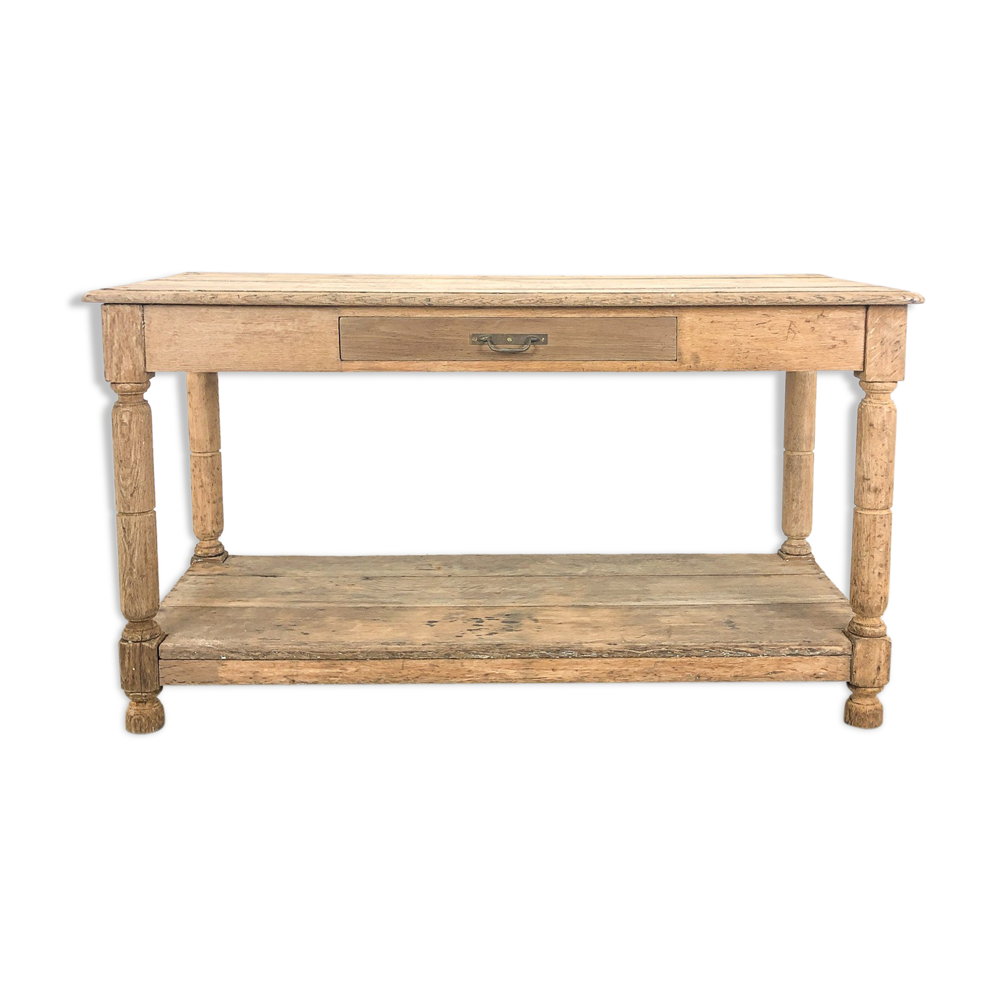 Antique bleeched oak drapers table 19th century