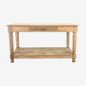 Antique bleeched oak drapers table 19th century