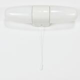 White double wall lamp Bauhaus Wilhelm Wagenfeld, Linder Germany, 1950s