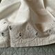 Drap ancien lin/ coton haut de drap ajouré