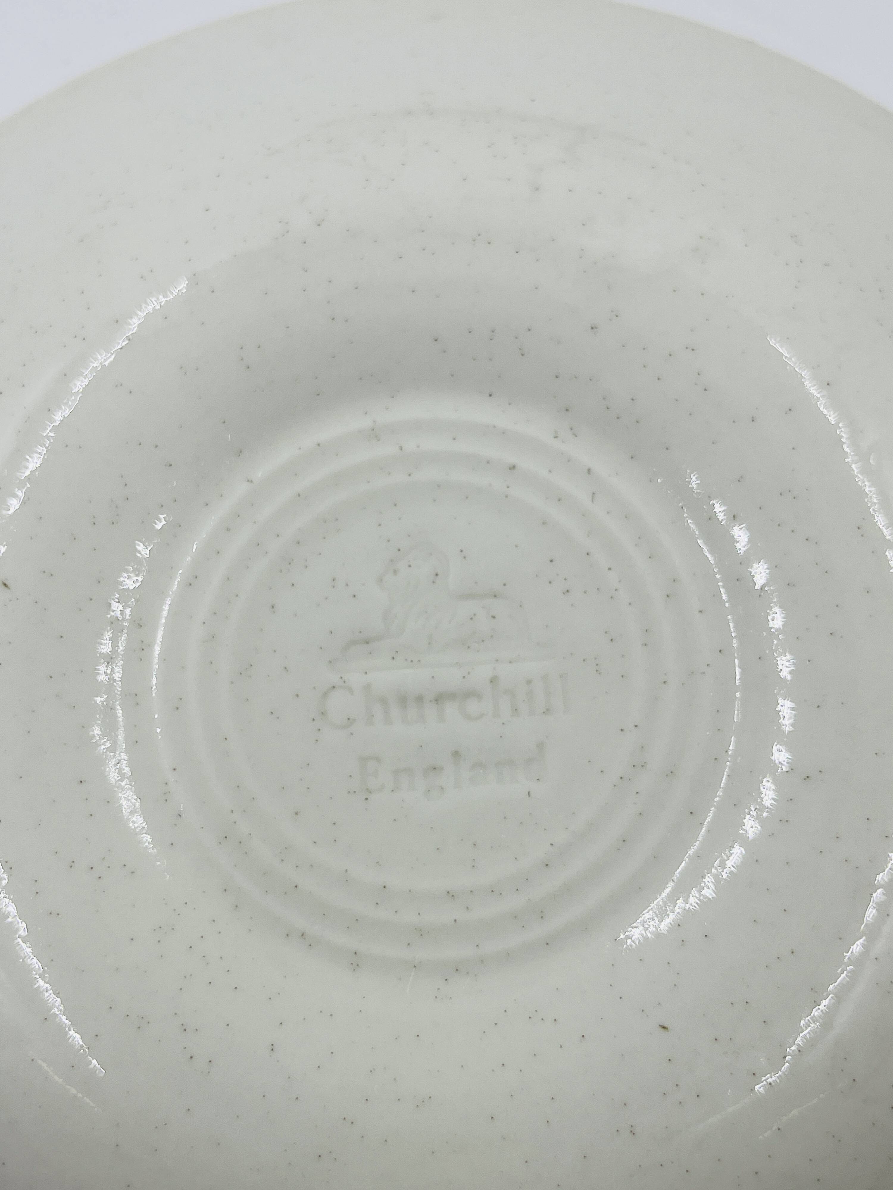 Lot 6 Deep Plates Churchill Homespun Trees