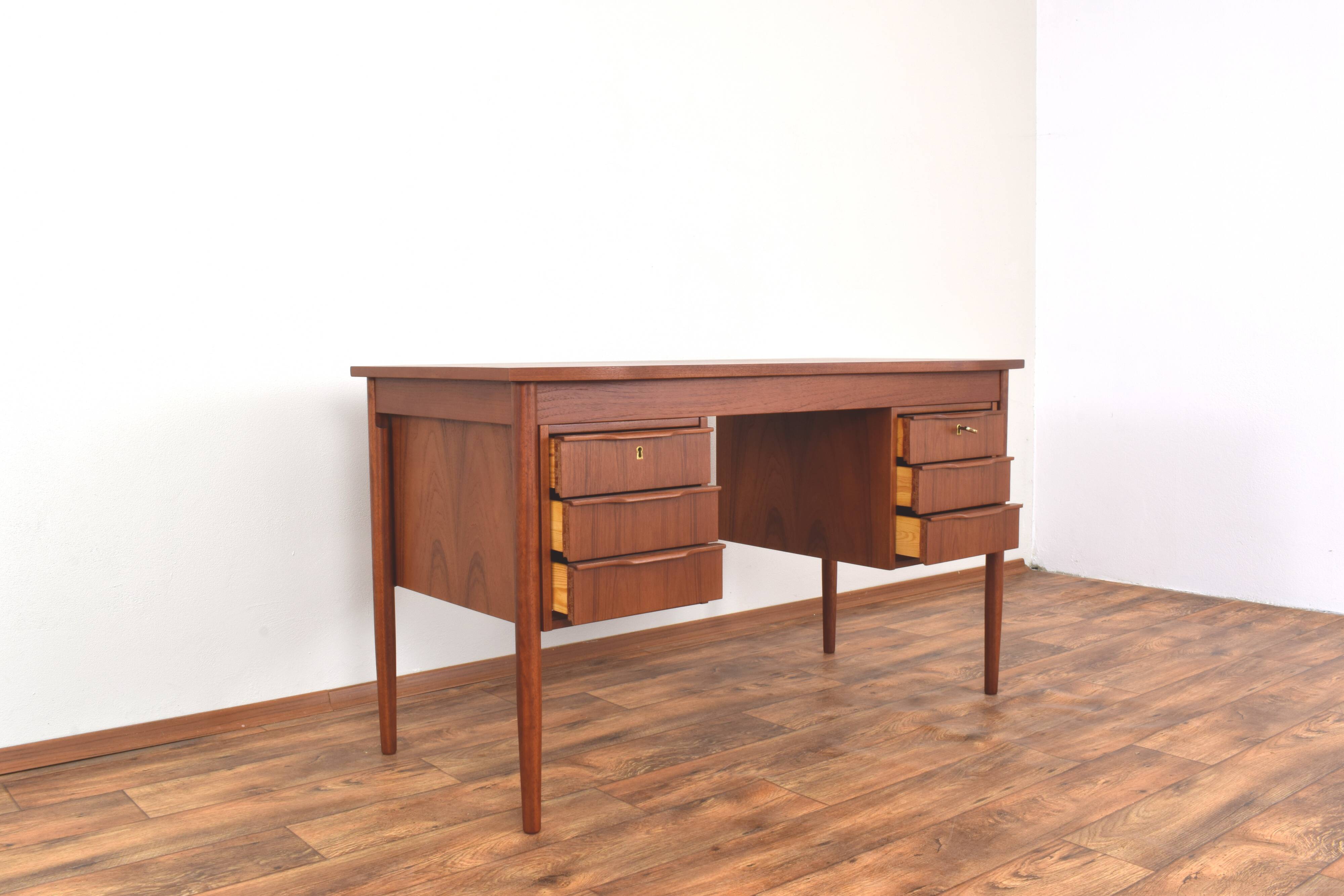 Mid-Century Danish Teak Desk, 1960s.