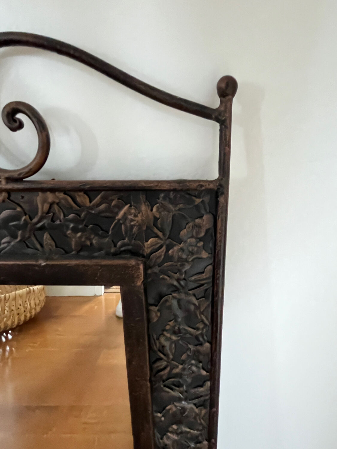 Wrought iron mirror