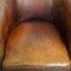Sheepskin leather club chair