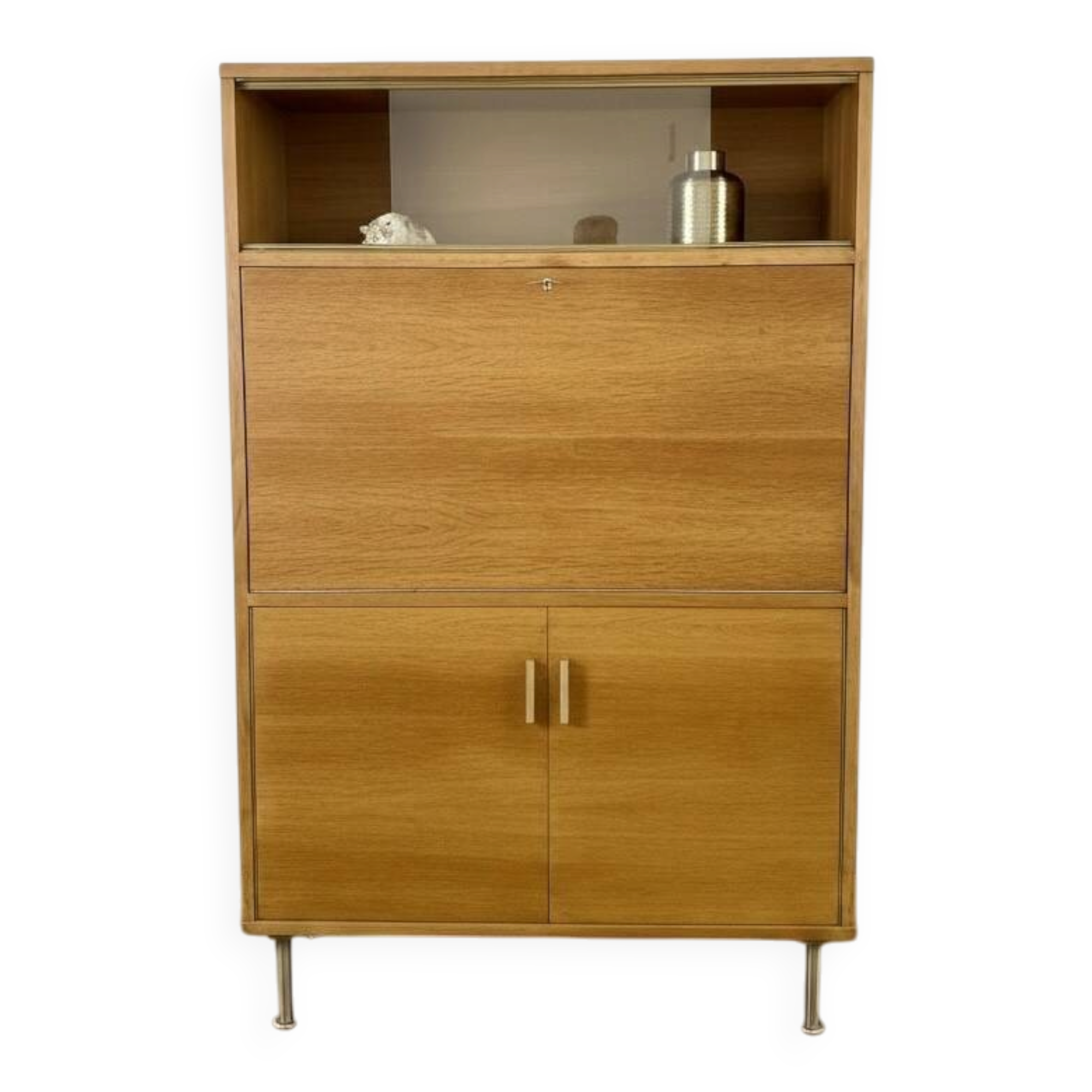 Secretaire scandinave chêne doré