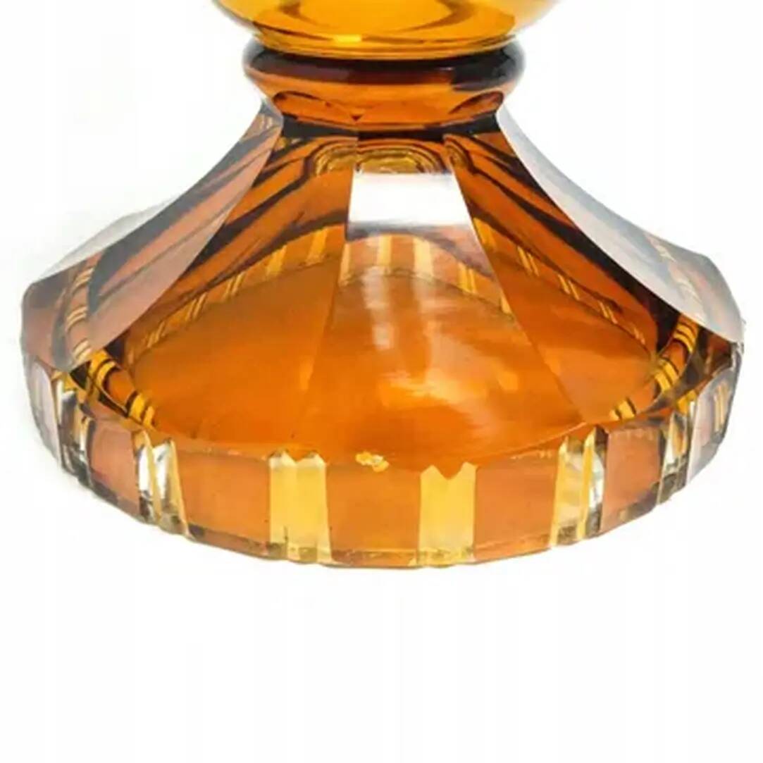 Vase, honey crystal, Poland, 1950s