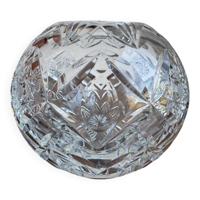 Vase boule en cristal taillé – circa 1950