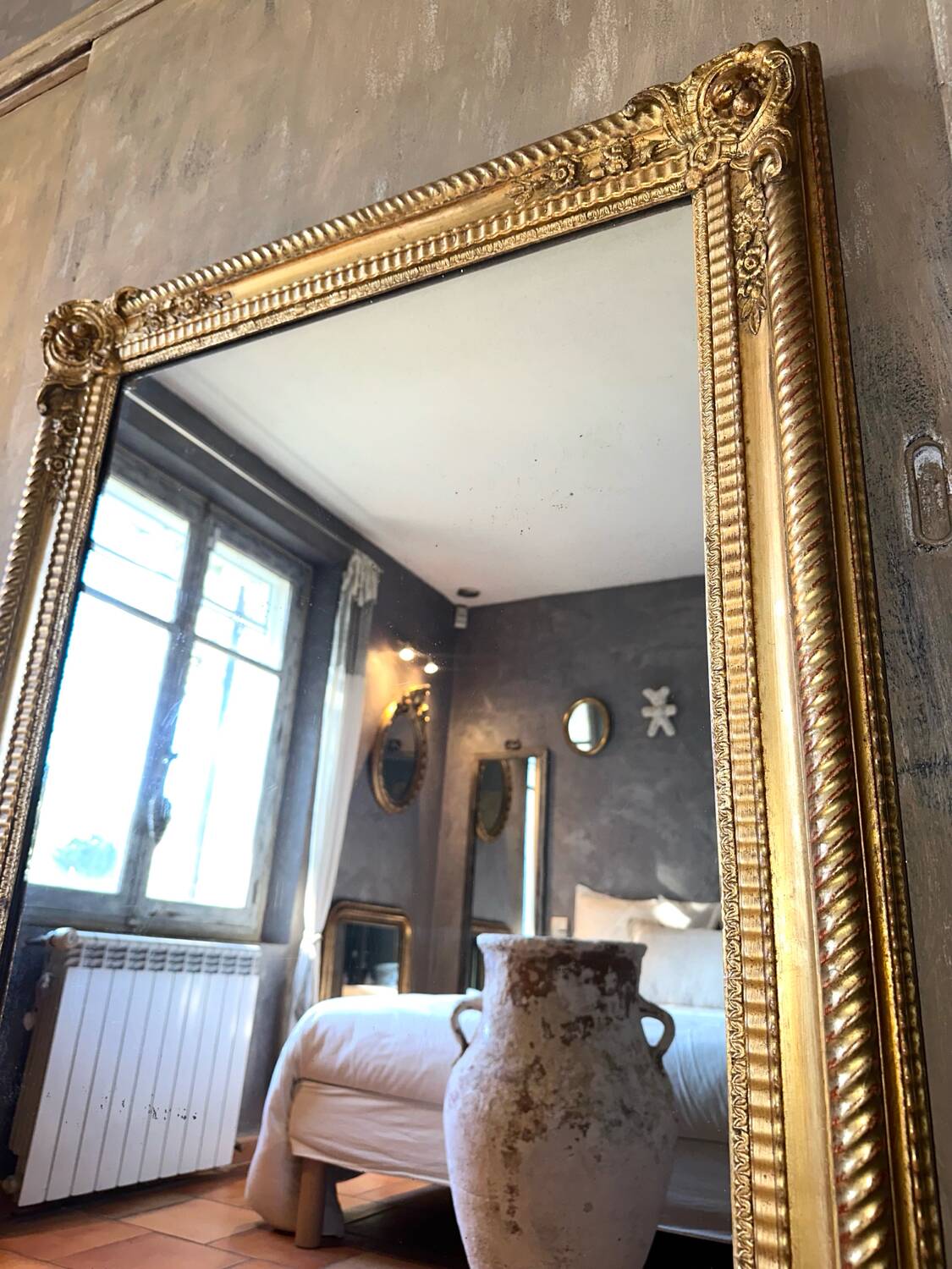 Miroir ancien doré époque début XIXème