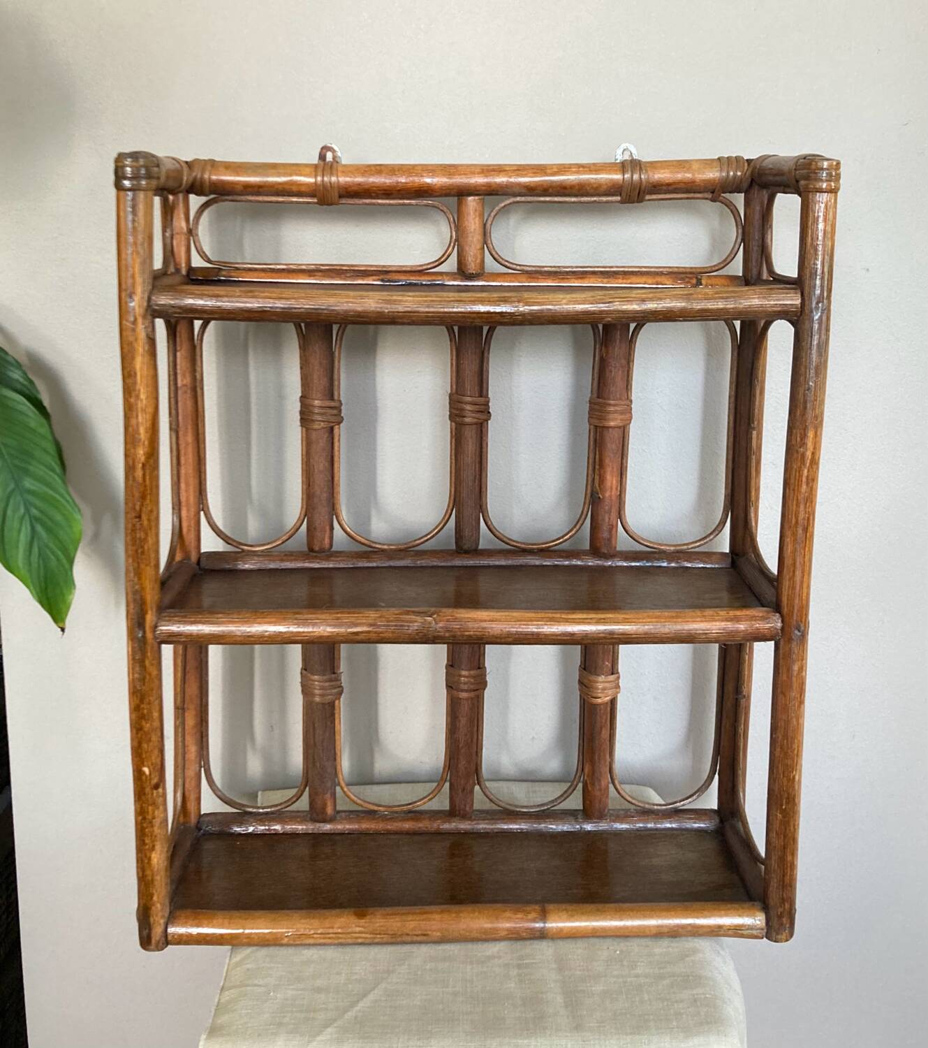 Bamboo wall shelf 1960s/70s