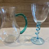 Art de la Table Design Pichet Carafe Cruche + Grand Verre à Pied