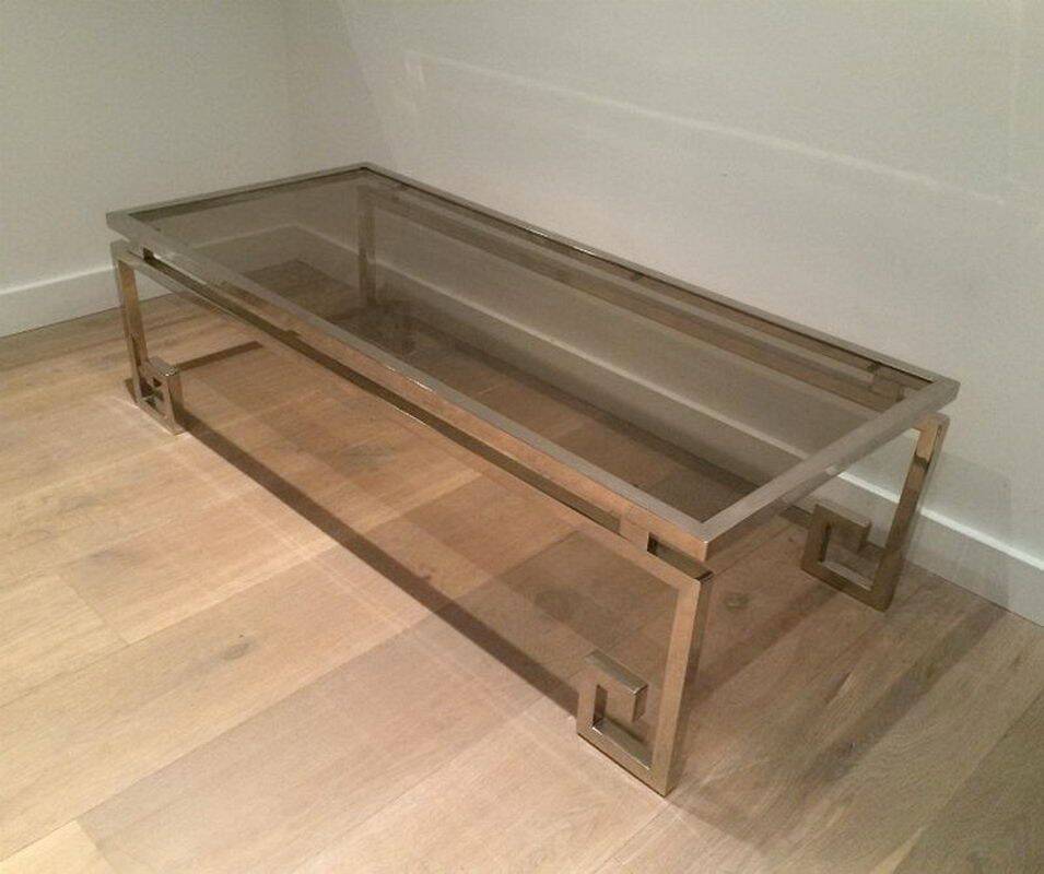 Very beautiful chrome coffee table