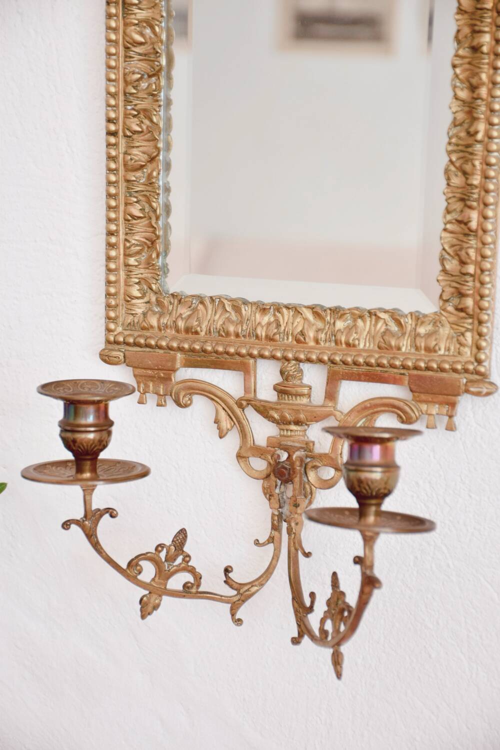 19th century bronze wall mirror