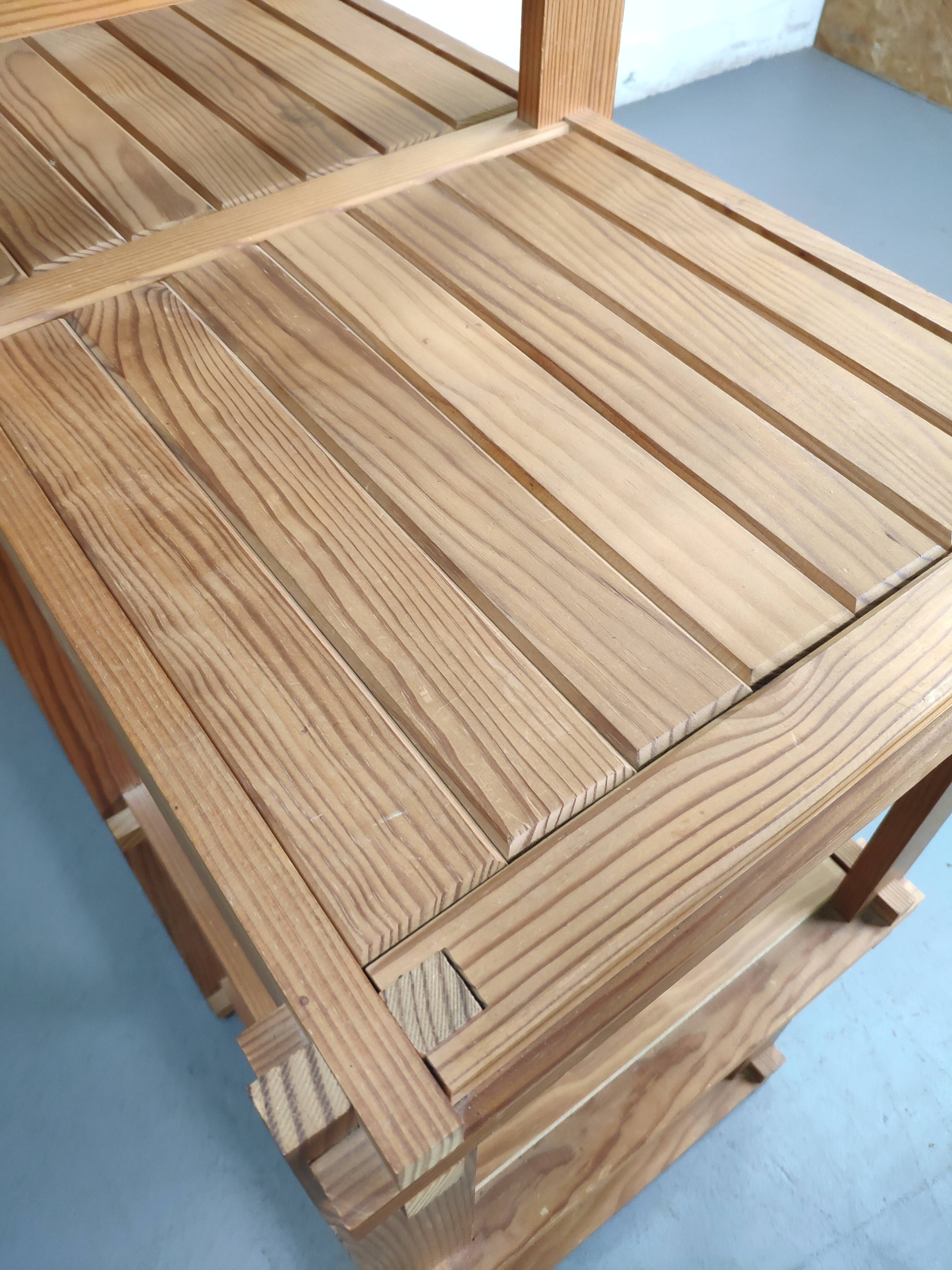 Pine staircase shelf design bauhaus circa 80