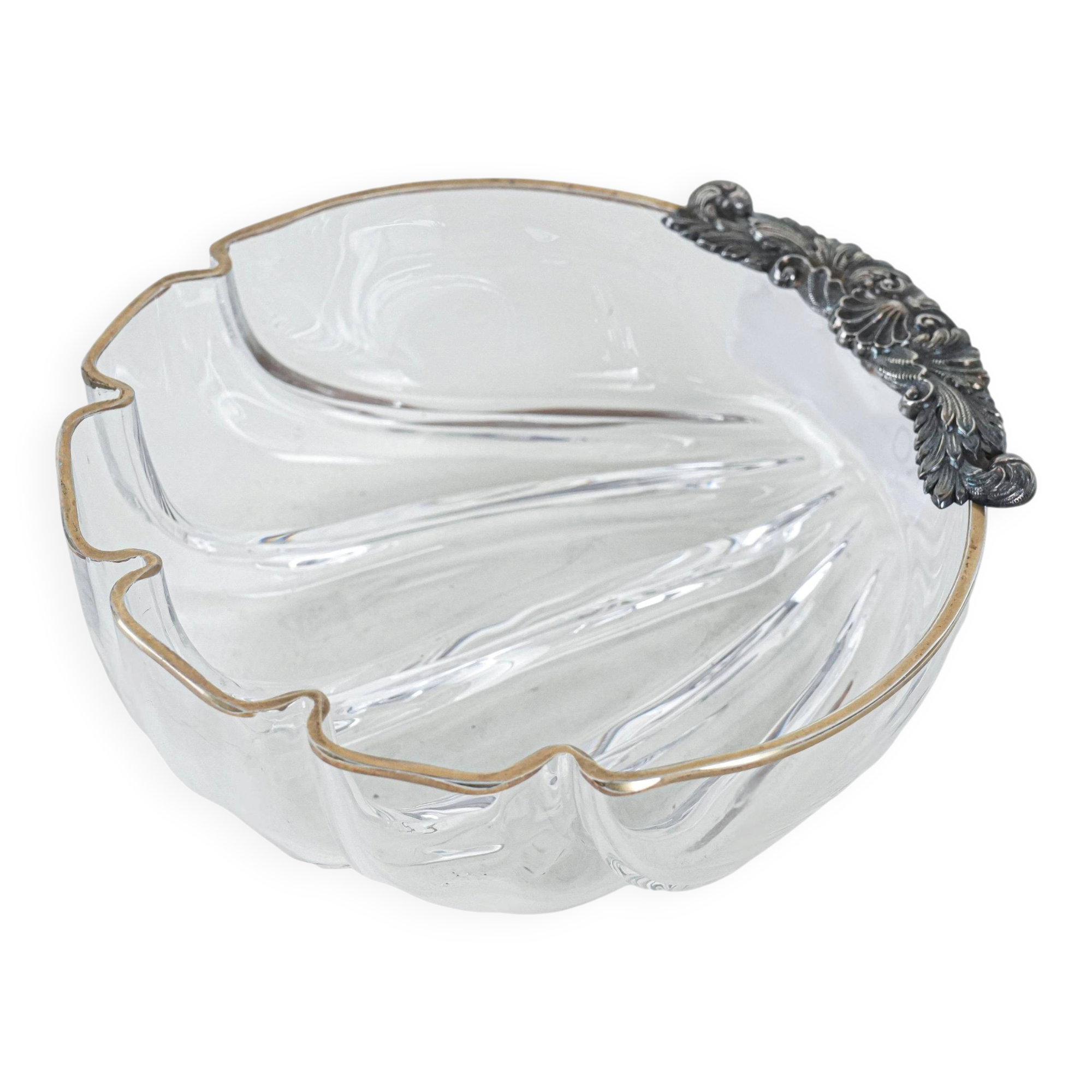 Glass bowl, Italian design, 1970s, made in Italy
