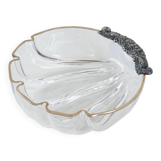 Glass bowl, Italian design, 1970s, made in Italy