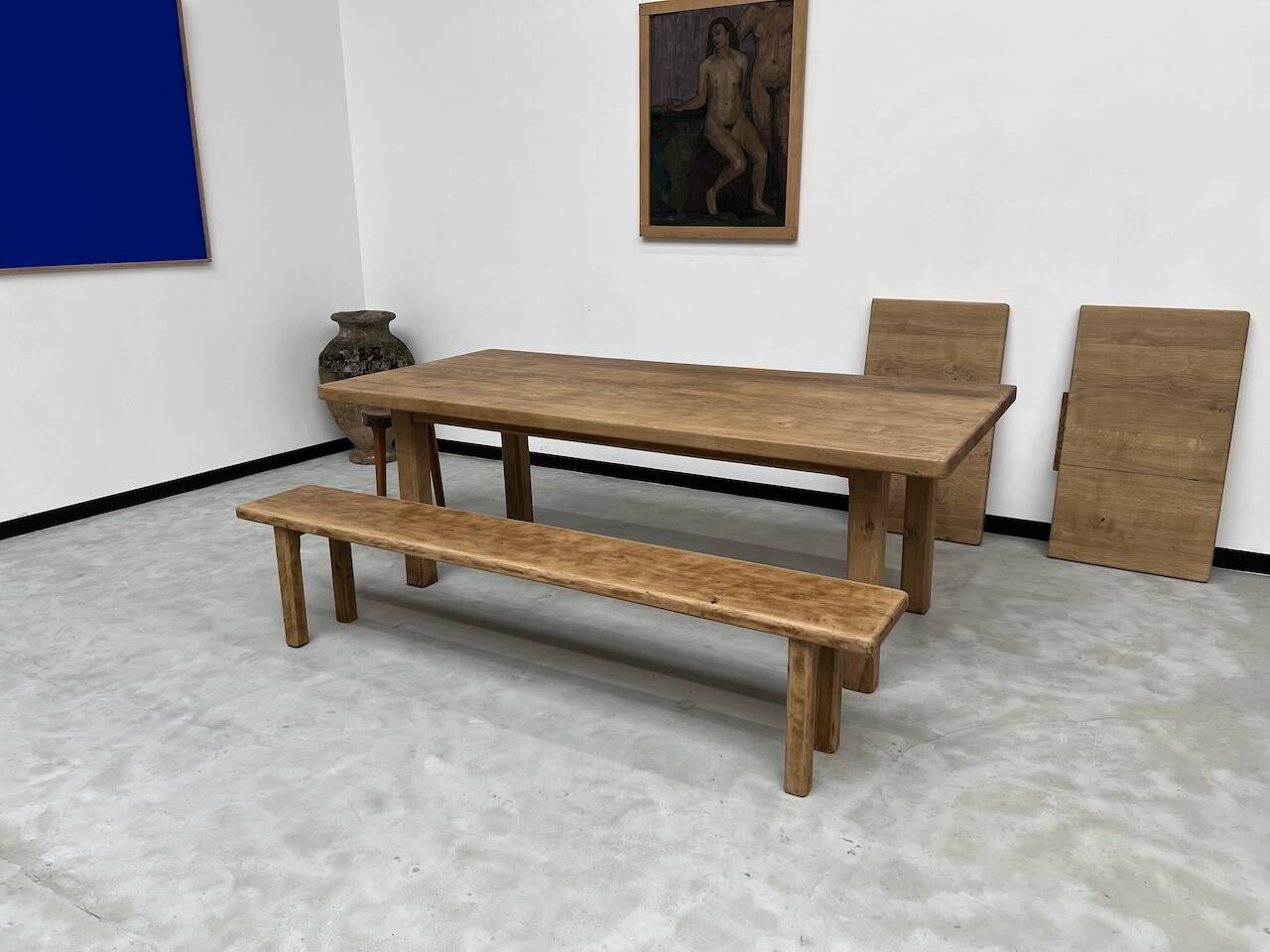 Solid oak bench from the 60s