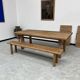 Solid oak bench from the 60s