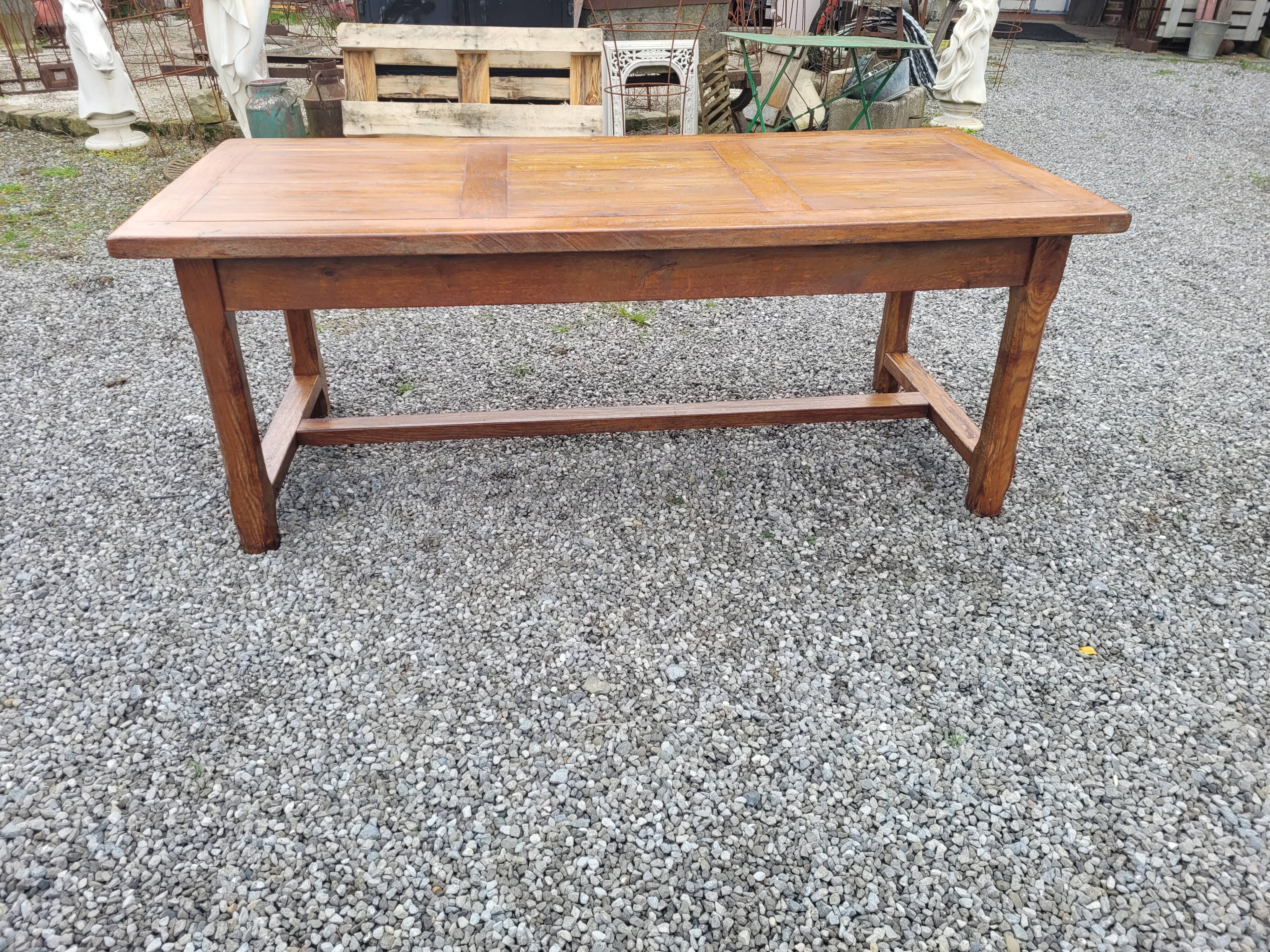 Table de ferme en chêne , 200×90 cms