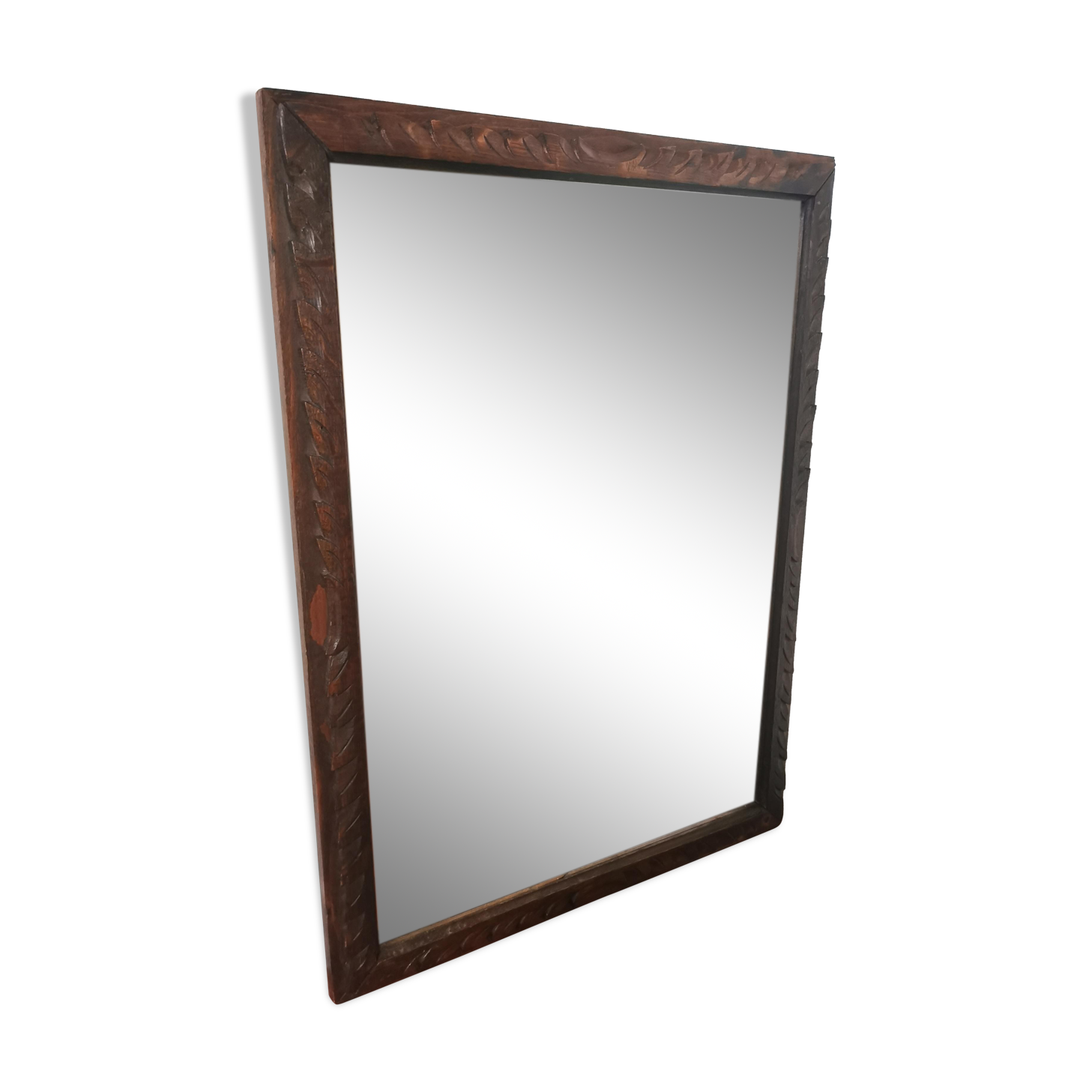 Wooden mirror 74 x 55 cm