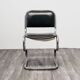 Set of 4 chrome steel rocking chairs, vintage modern 80s design.
