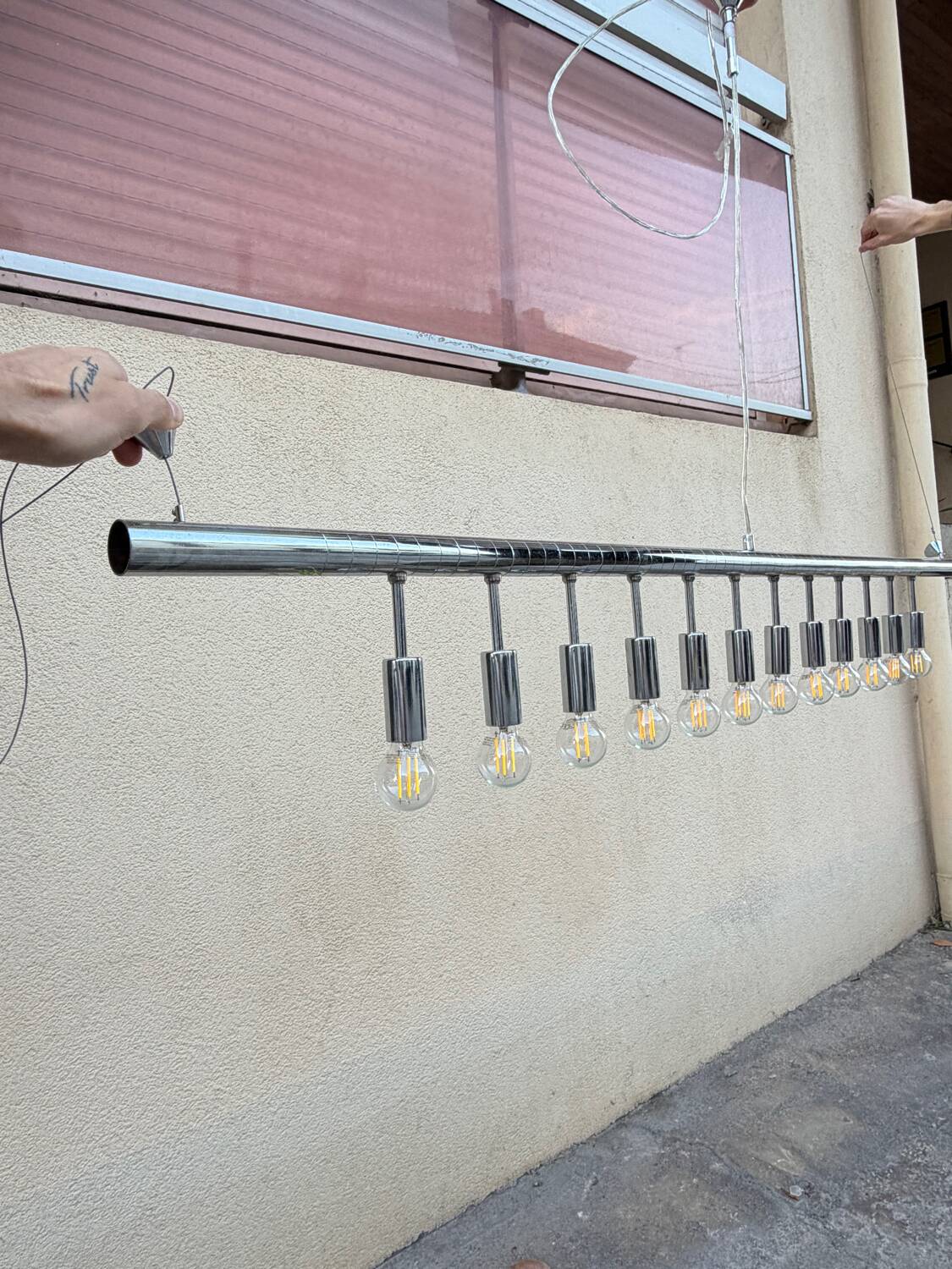 Suspension 12 feux en acier Kare design
