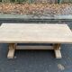 Renovated monastery dining table in solid oak from the 19th century, 215cm.