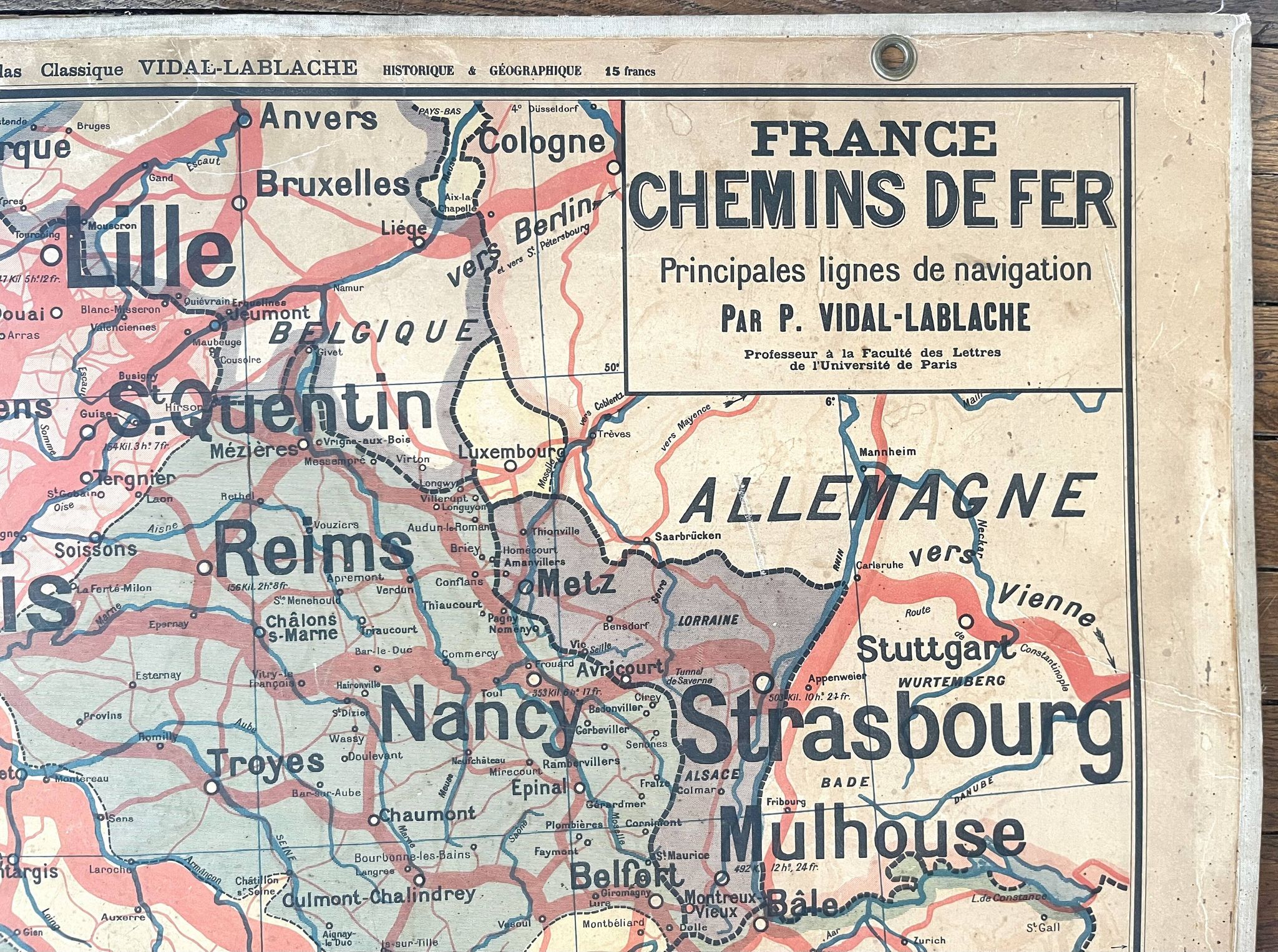 Old Vidal-Lablache map 7, Mézières, T41, 1900 - France Trains
