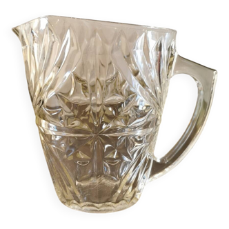 Vintage molded glass pitcher